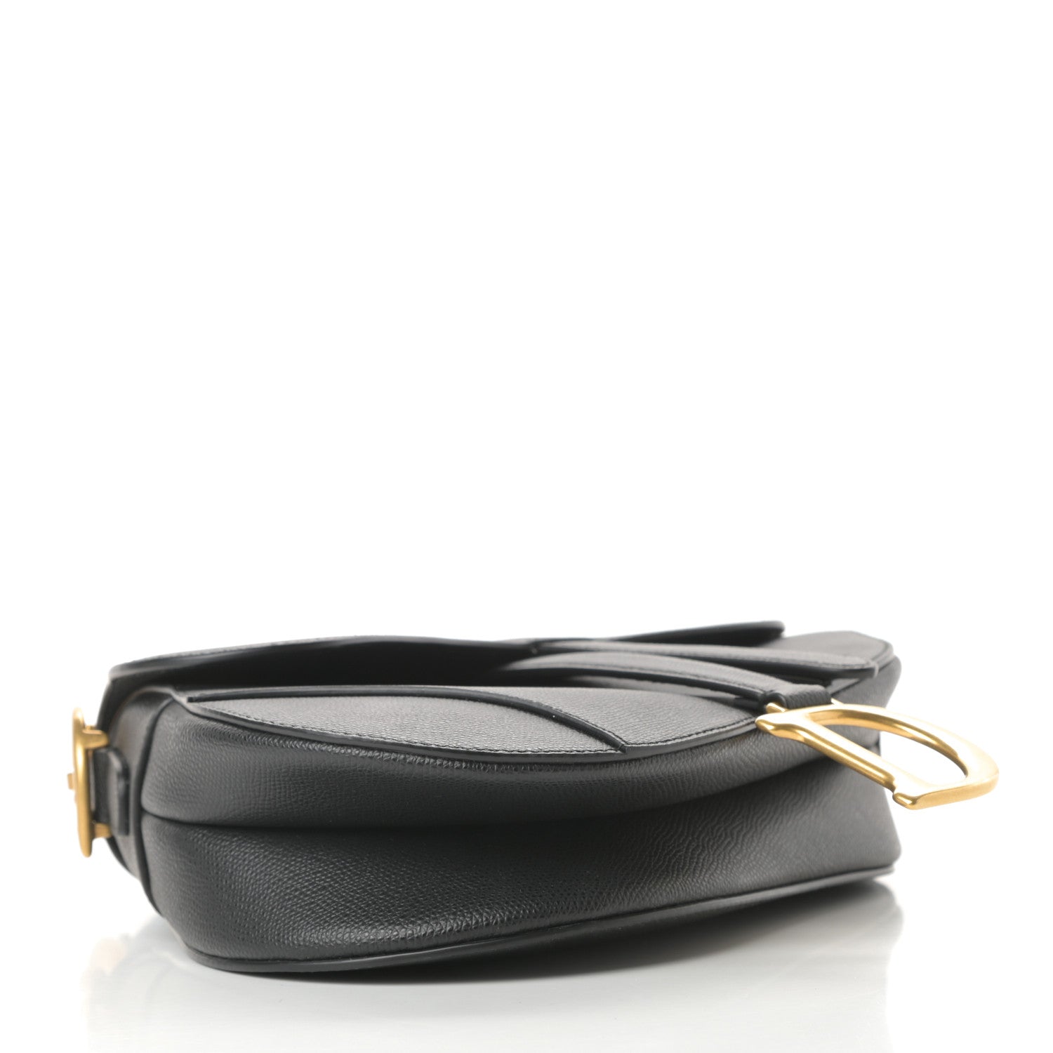 Christian Dior Grained Calfskin Saddle Bag Black 4 of 11