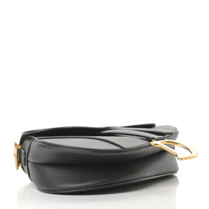 Christian Dior Grained Calfskin Saddle Bag Black 4 of 11