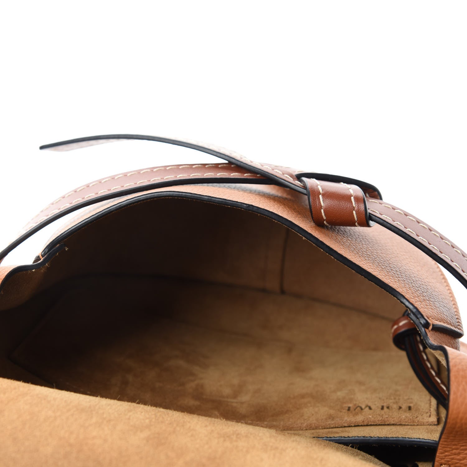 Loewe Grained Calfskin Small Gate Crossbody Bag Caramel Pecan 5 of 10