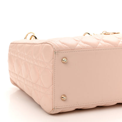 Christian Dior Lambskin Cannage Medium Lady Dior Light Pink 8 of 15