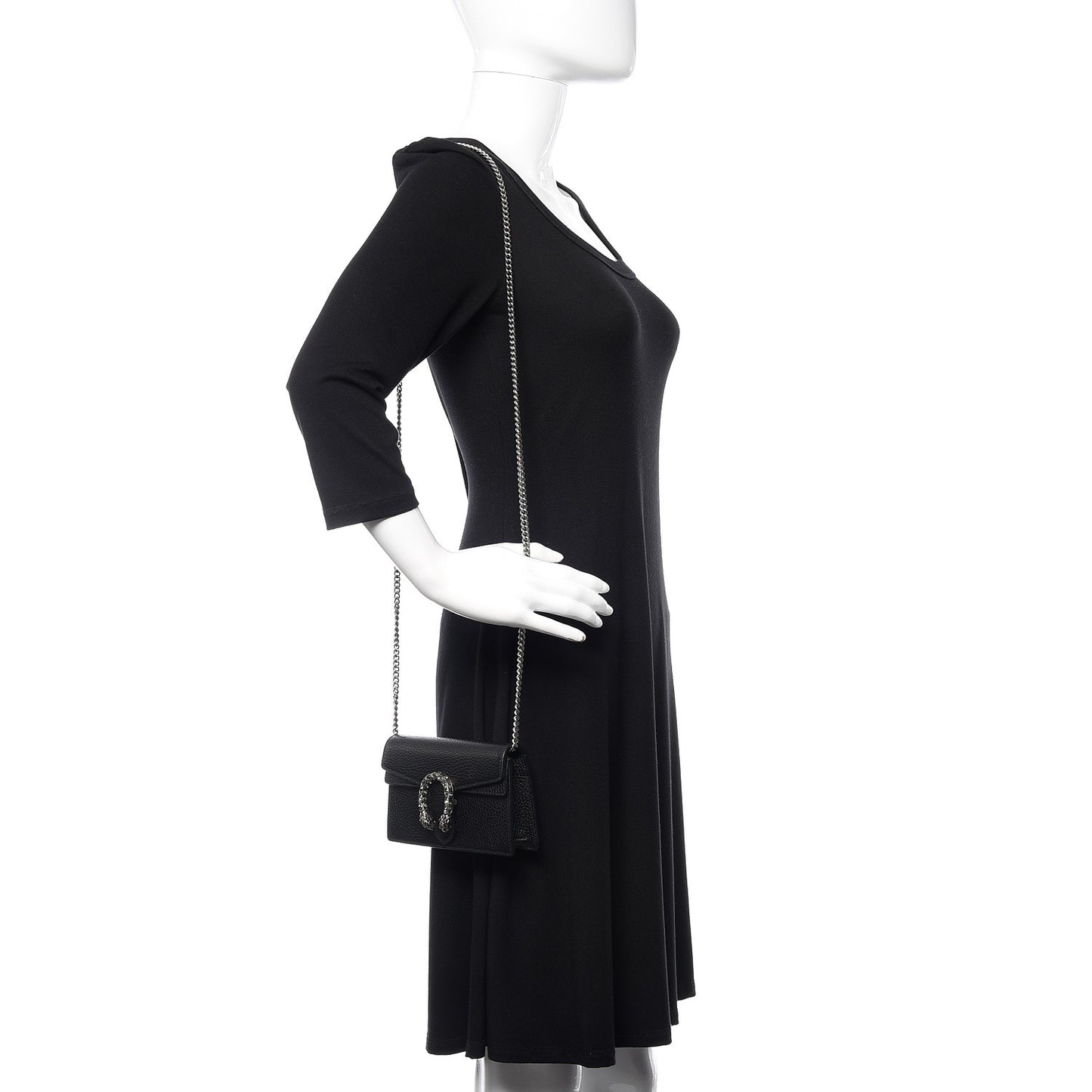 Calfskin Super Mini Dionysus Shoulder Bag Black