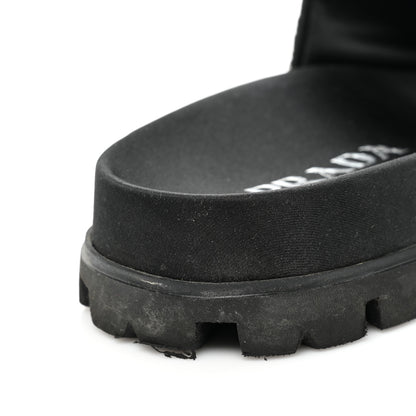 Prada Paillettes Sequin Logo Slide Sandals 36 Black 11 of 12