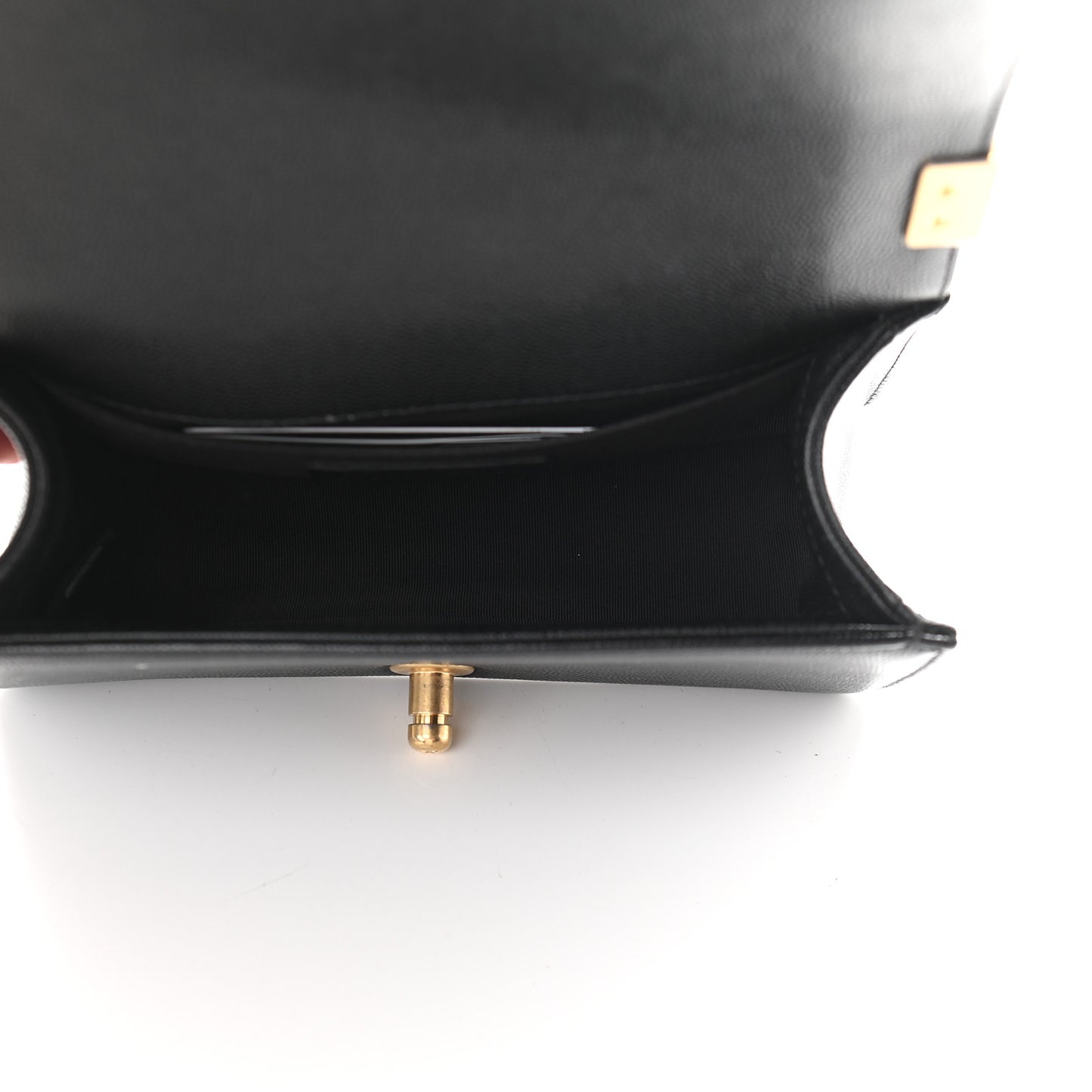 Caviar Quilted Small Boy Flap Black