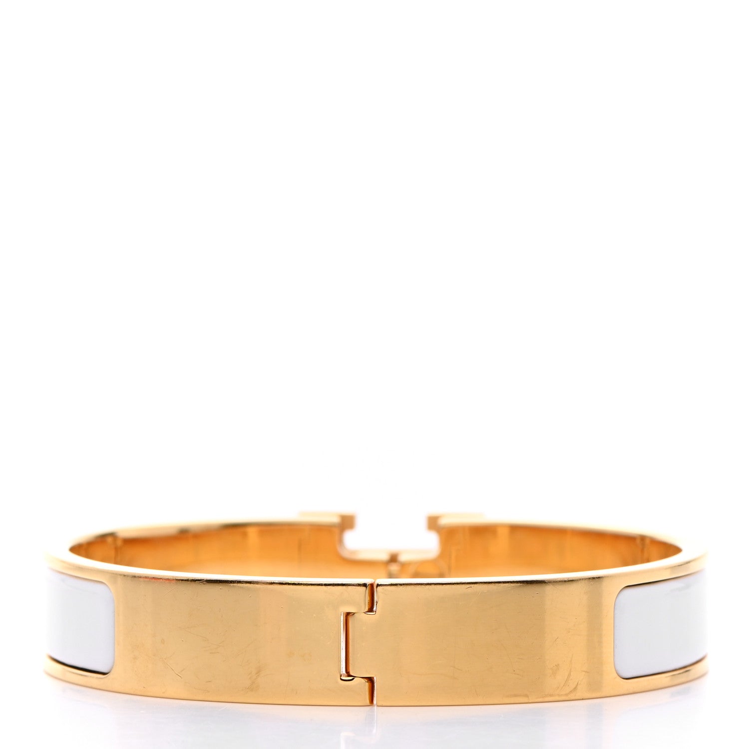 Hermes Enamel Narrow Clic Clac H Bracelet PM White 3 of 5