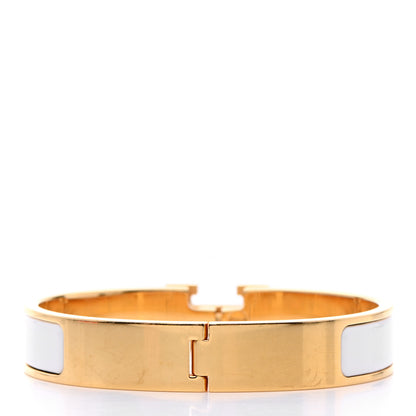 Hermes Enamel Narrow Clic Clac H Bracelet PM White 3 of 5