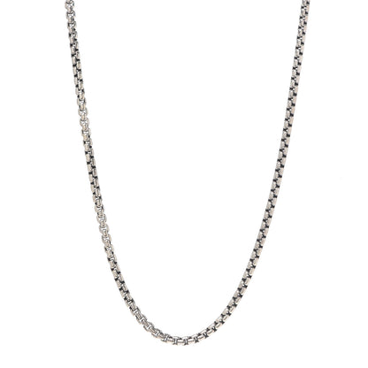 David Yurman Sterling Silver 14K Yellow Gold 3.6mm Box Chain Necklace 18" 1 of 5