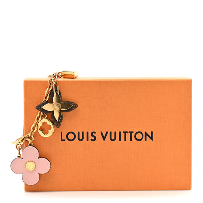 Louis Vuitton Brass Monogram Blooming Flowers Bag Charm Key Holder Rose Ballerine 5 of 5
