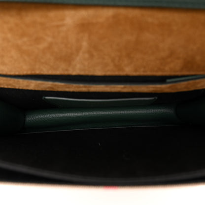Burberry Derby Calfskin House Check Small Macken Crossbody Bag Bottle Green 5 of 9
