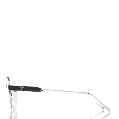 Louis Vuitton LV Starburst Round Sunglasses Z1103W Silver Black 2 of 8