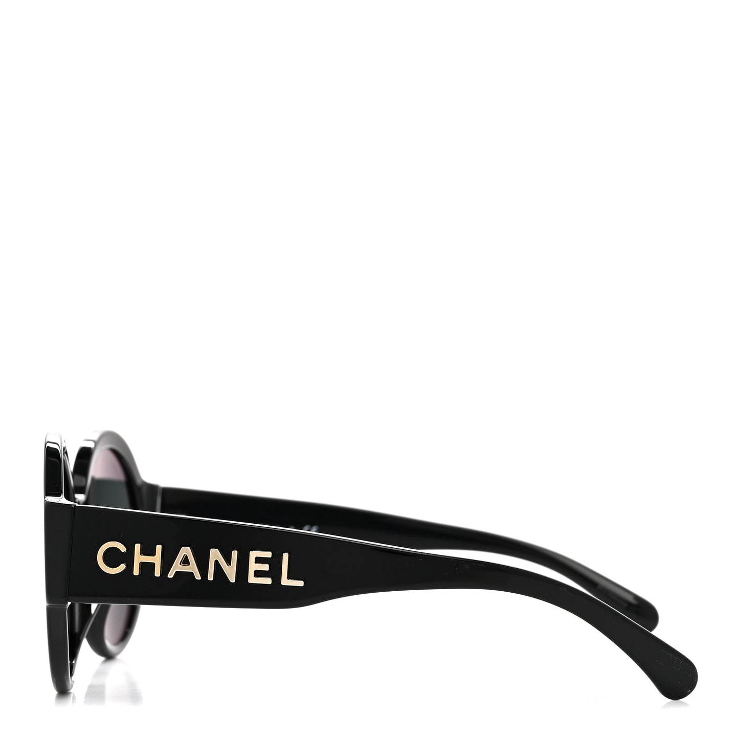 Acetate Round Sunglasses 5410-A Black