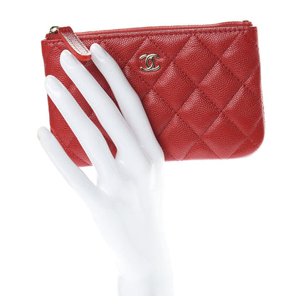 Chanel Caviar Quilted Small Cosmetic Case Red 2 of 8