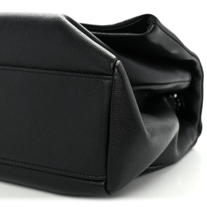 Saint Laurent Grain De Poudre Medium West Hollywood Monogram Fold-Over Black 9 of 9