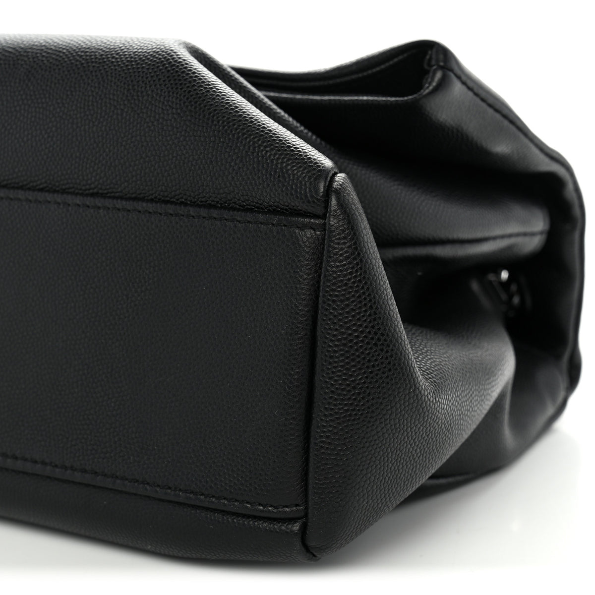 Saint Laurent Grain De Poudre Medium West Hollywood Monogram Fold-Over Black 10 of 10
