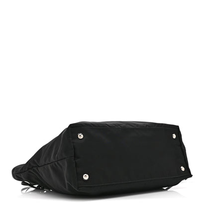 Prada Tessuto Nylon Saffiano Shopping Tote Black 4 of 10