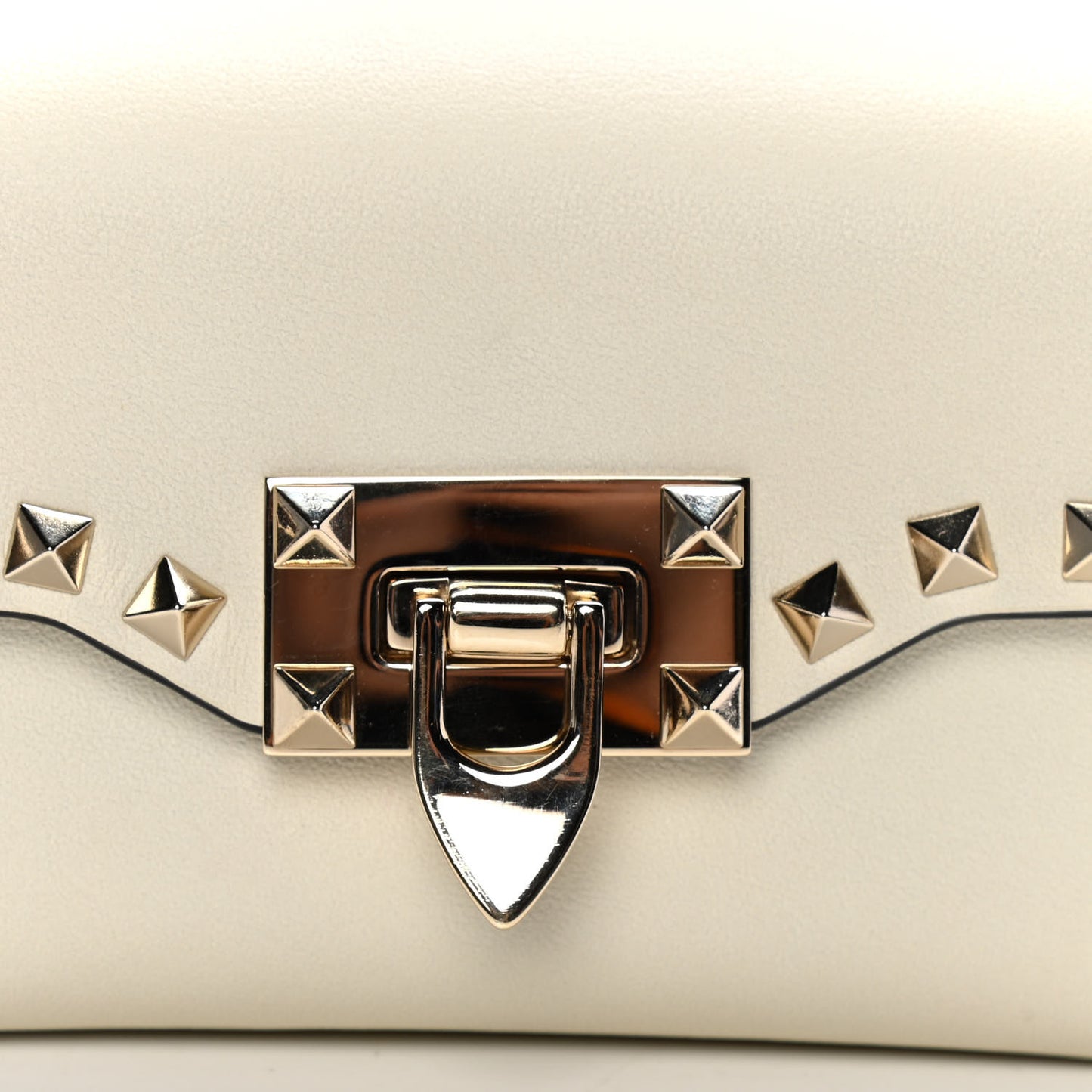 Calfskin Mini Rockstud Crossbody Bag Ivory