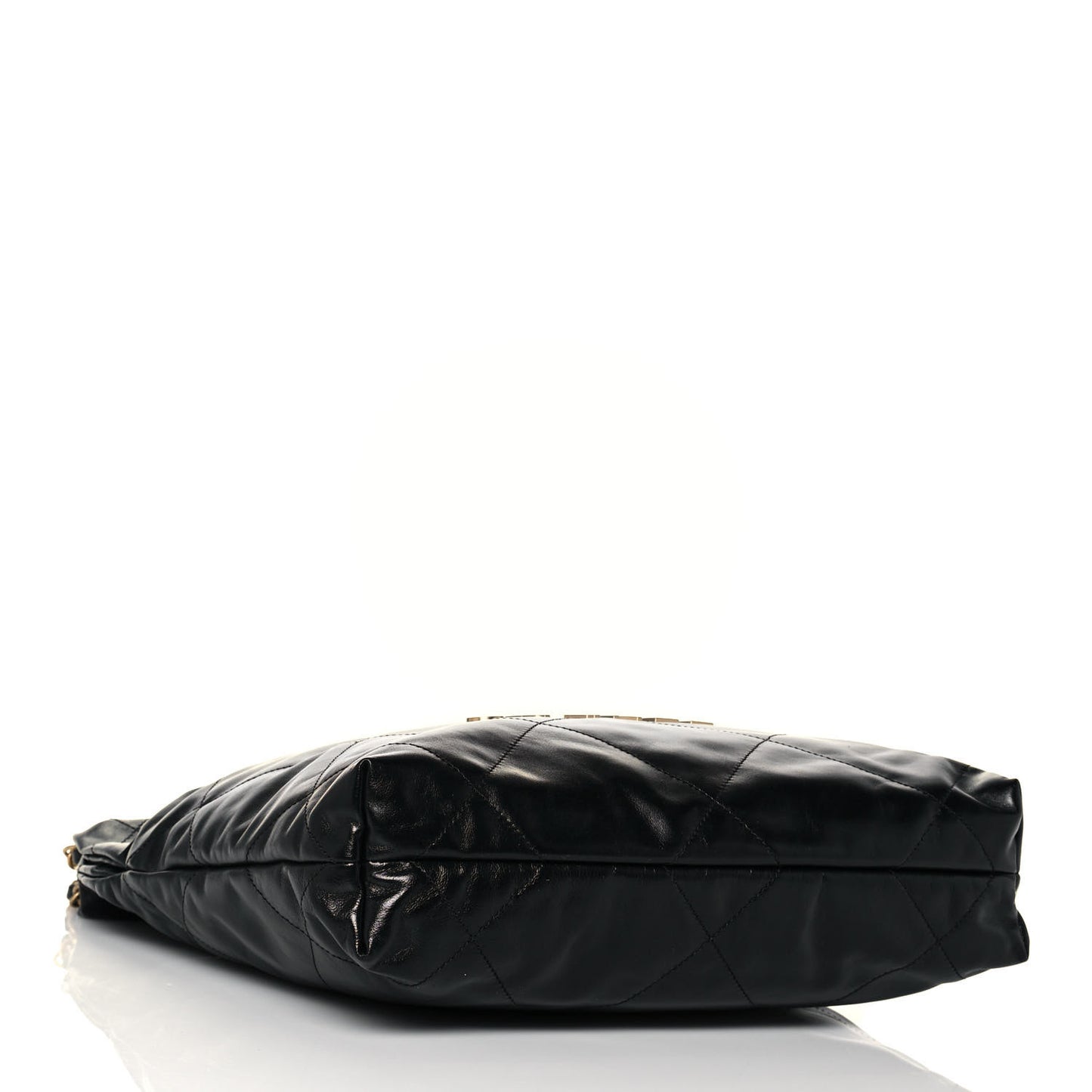 Shiny Calfskin Quilted Small Chanel 22 Black