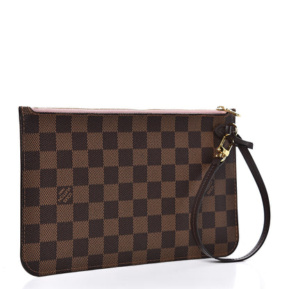 Louis Vuitton Damier Ebene Neverfull MM GM Pochette Rose Ballerine 3 of 7