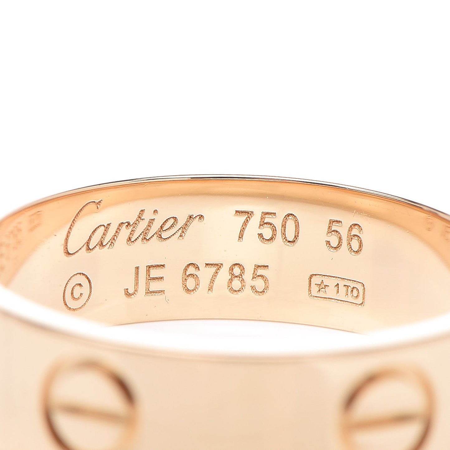 18K Yellow Gold 5.5mm LOVE Ring 56 7.5