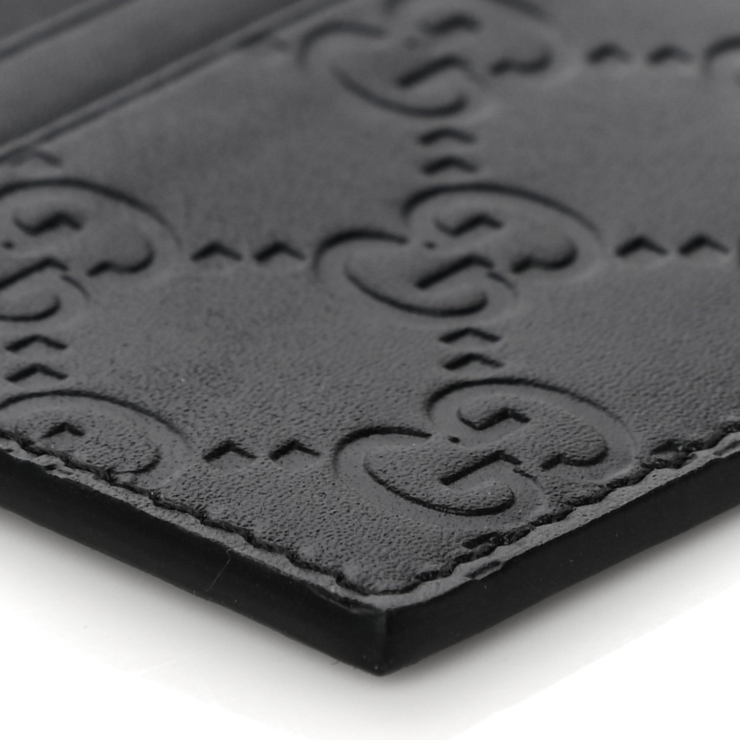 Guccissima Card Holder Black