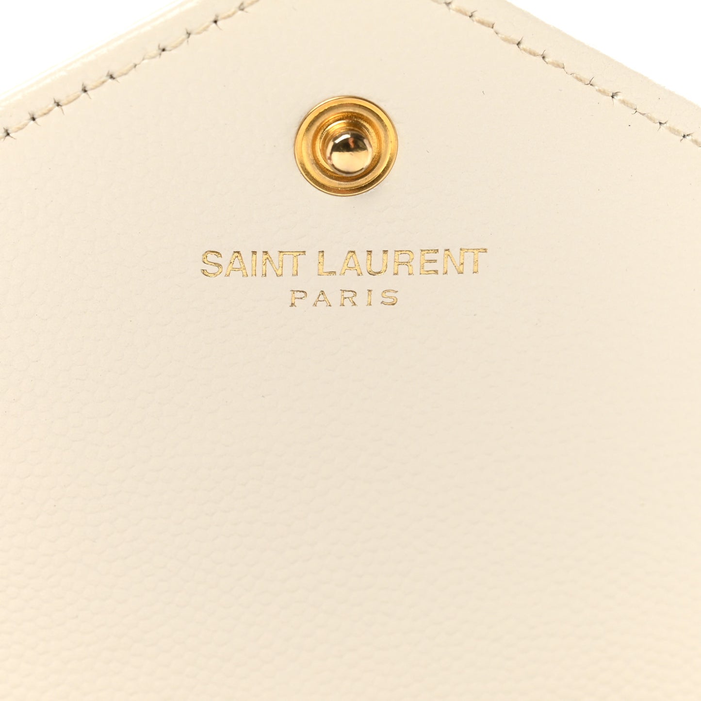 Grain De Poudre Matelasse Chevron Monogram Chain Wallet Crema Soft