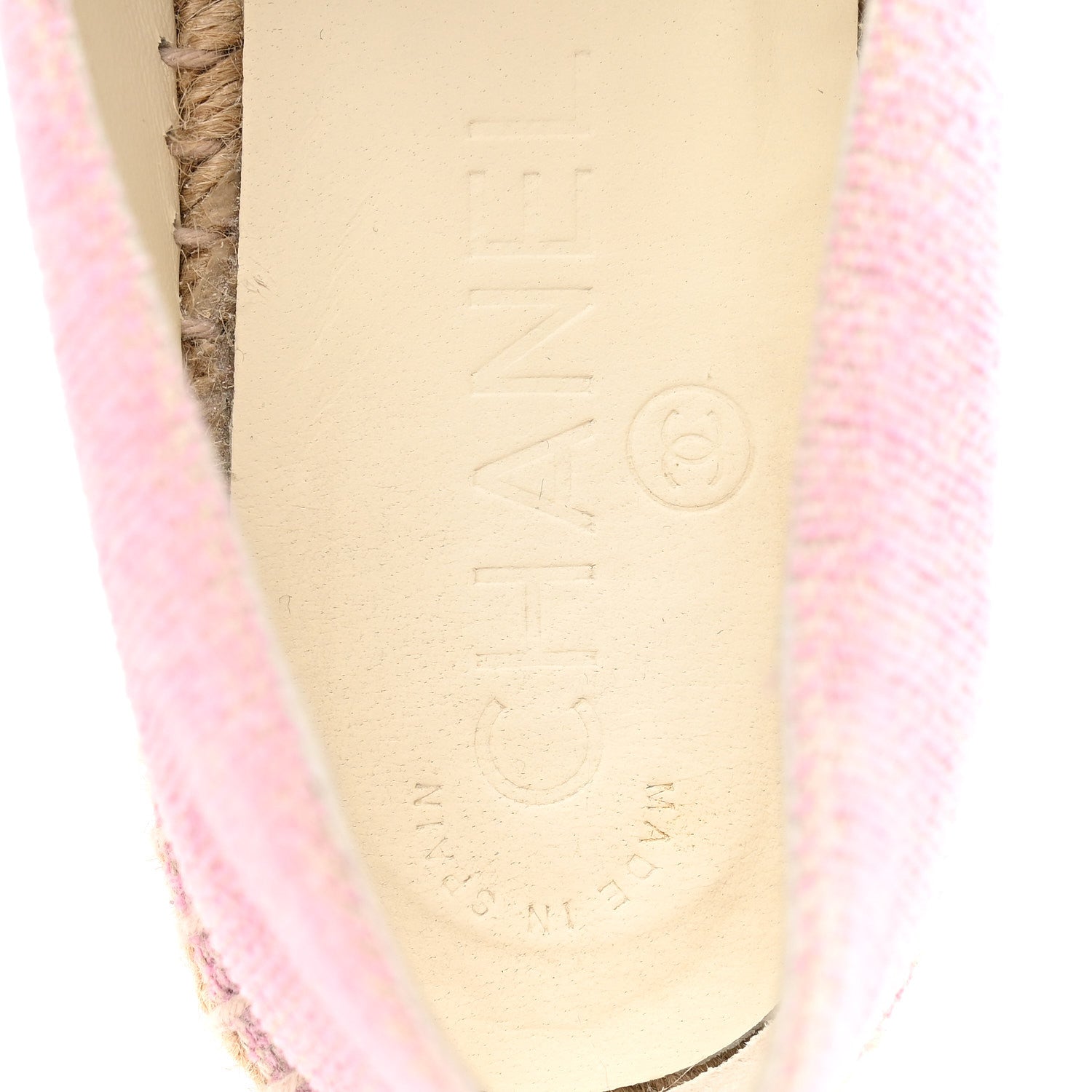 Chanel Toile Sequin CC Espadrilles 36 Pink Dark Pink 9 of 10