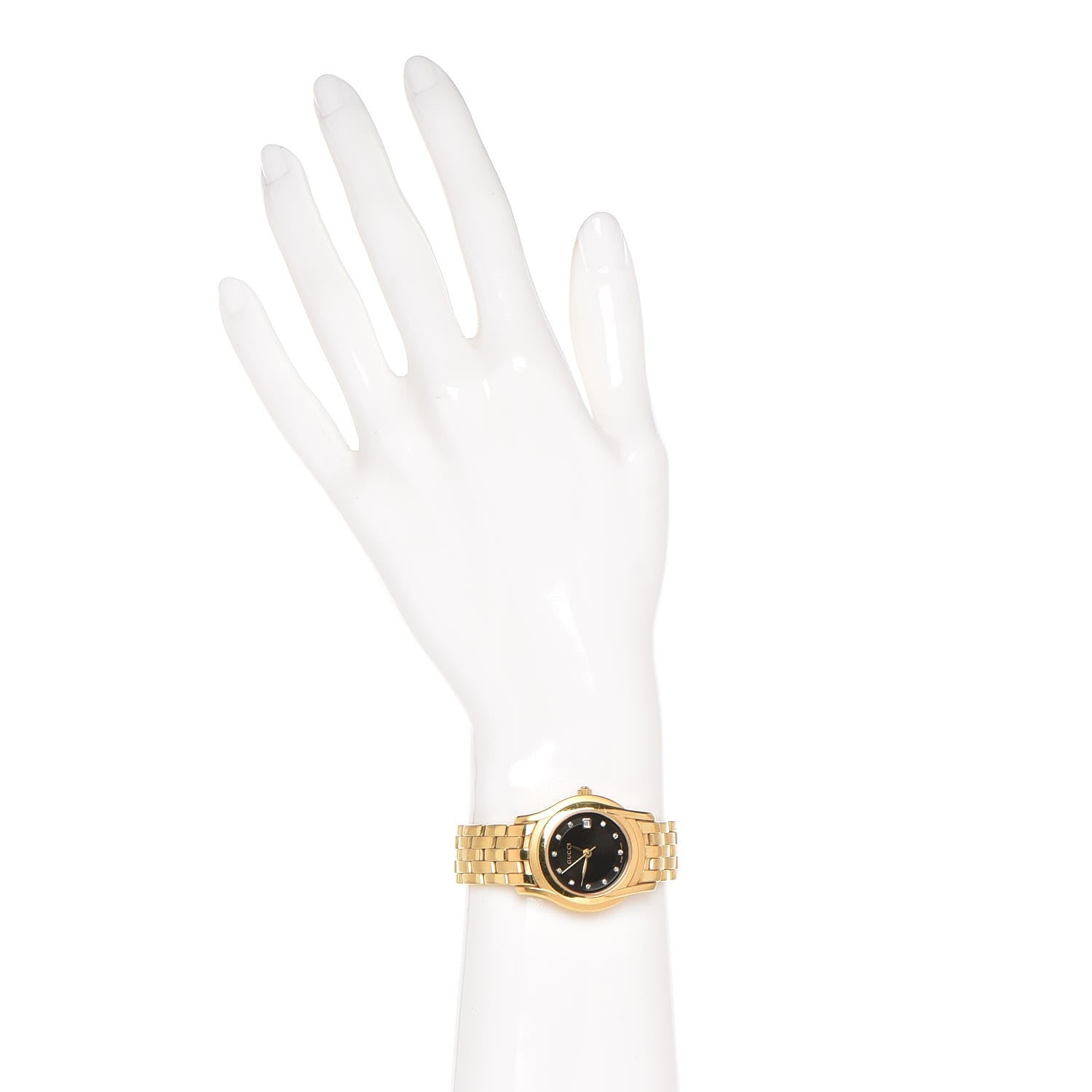 Gucci Stainless Steel Diamond 27mm 5400L Quartz Watch Black 2 of 5