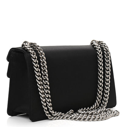 Gucci Satin Silk Crystal Small Dionysus Shoulder Bag Black Black Diamond 3 of 13