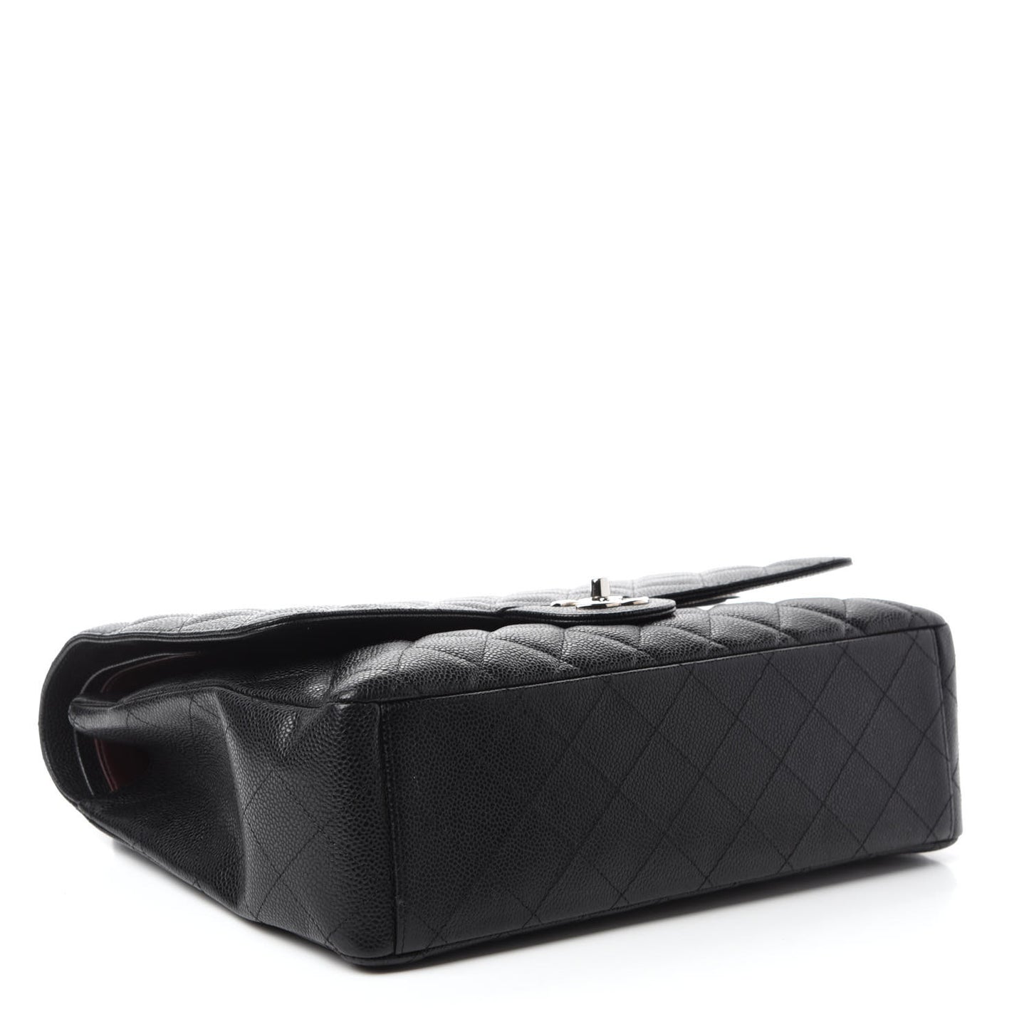 Caviar Quilted Maxi Double Flap Black