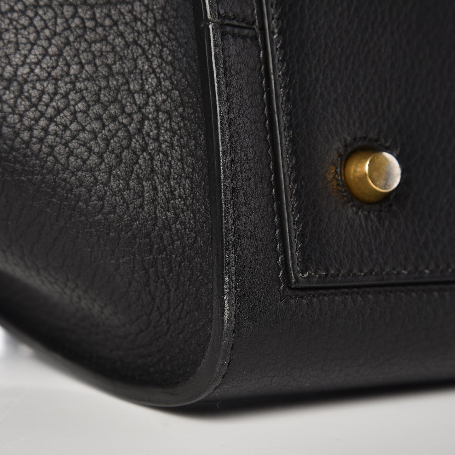 Crisped Calfskin Mini Tie Knot Tote Black