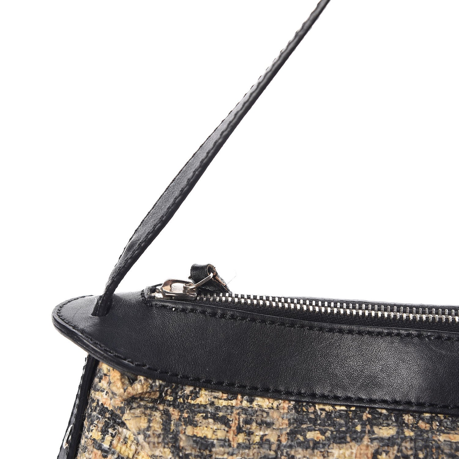 Chanel Tweed Lambskin Shoulder Bag Black 15 of 16