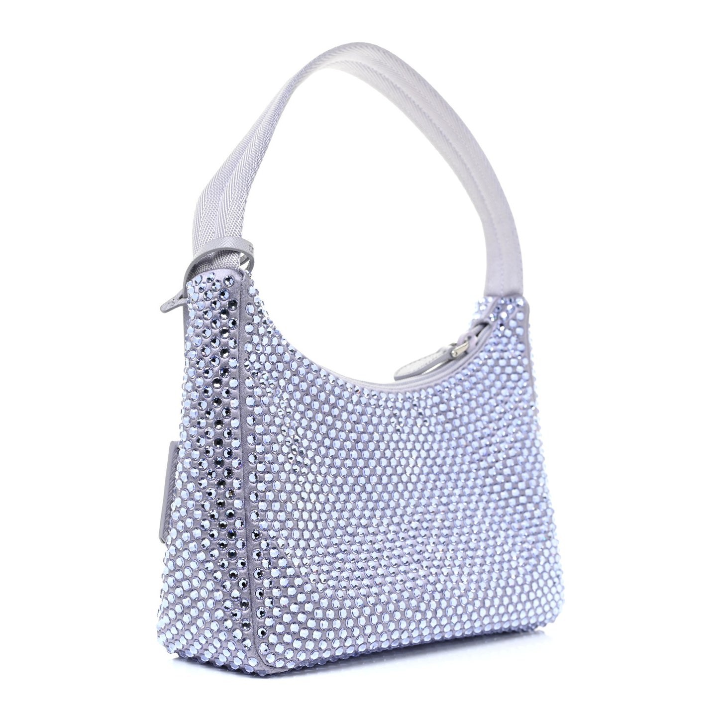 Satin Crystal Mini Re-Edition 2000 Bag Glicine