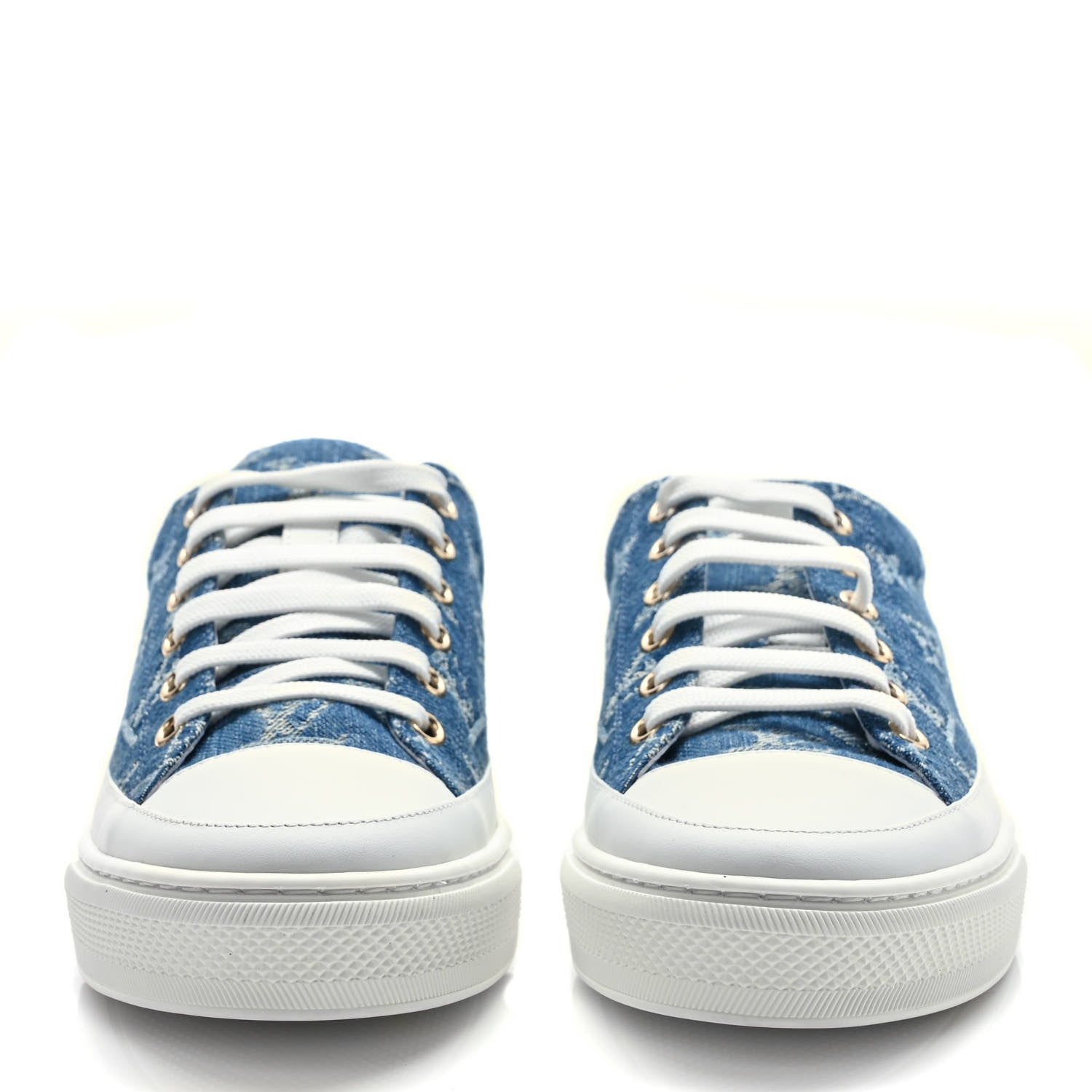 Louis Vuitton Denim Monogram Stellar Sneakers 37.5 Bleu Jeans Blue 2 of 8