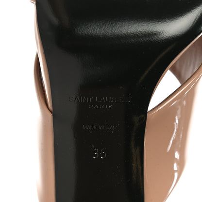 Saint Laurent Patent LouLou 95 Mules 35 Nude 8 of 12