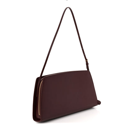 The Row Saddle Calfskin Dalia Baguette Shoulder Bag Burgundy 3 of 9