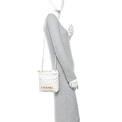 Chanel Shiny Calfskin Quilted Mini Chanel 22 White 2 of 11
