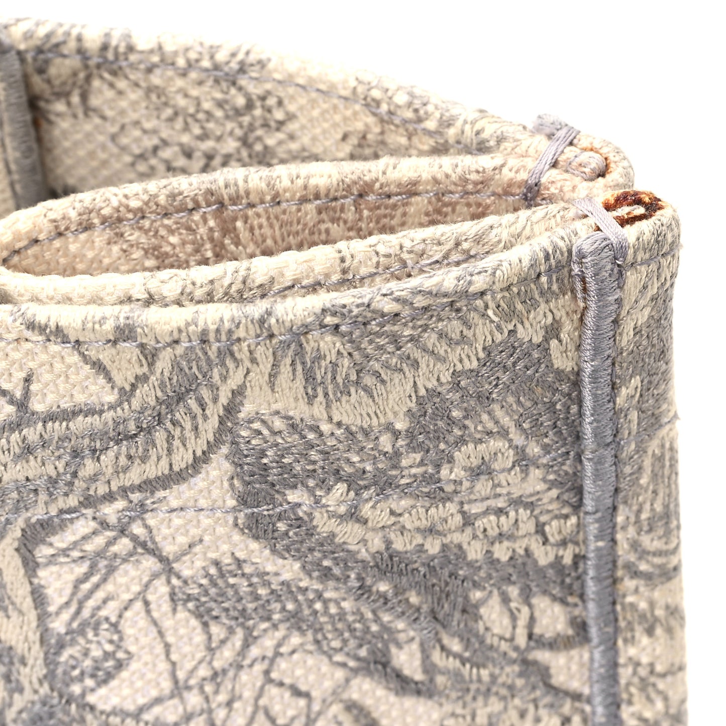 Canvas Embroidered Medium Dioriviera Toile De Jouy Book Tote Gray