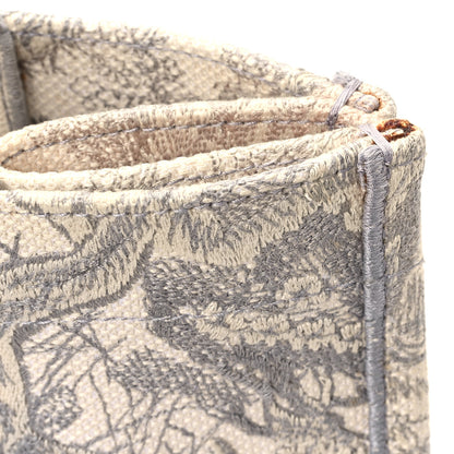 Christian Dior Canvas Embroidered Medium Dioriviera Toile De Jouy Book Tote Gray 11 of 12