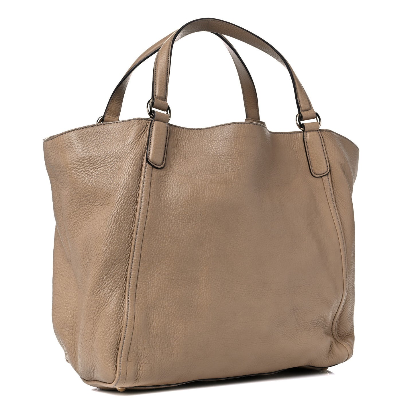 Pebbled Calfskin Medium Soho Shoulder Bag Camelia