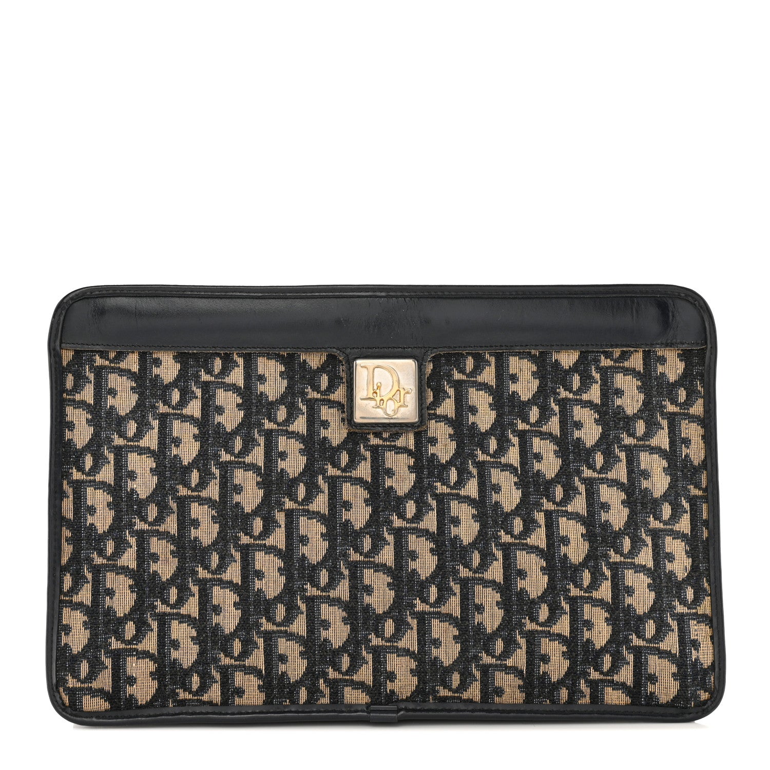 Christian Dior Monogram Pouch Clutch Navy Blue 1 of 9