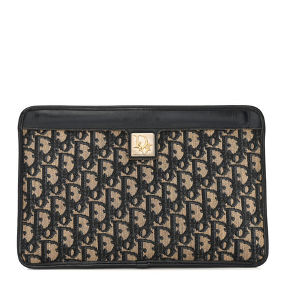 Christian Dior Monogram Pouch Clutch Navy Blue 1 of 9