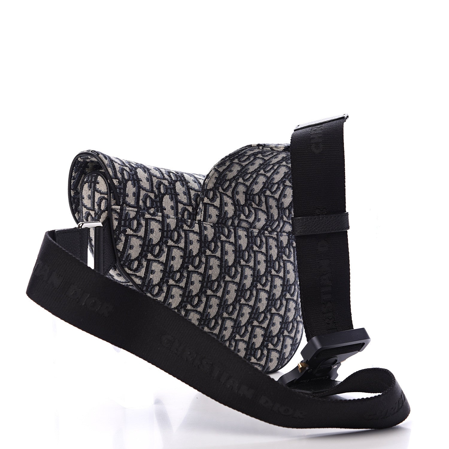 Christian Dior Oblique Mens Saddle Bag Blue 2 of 9