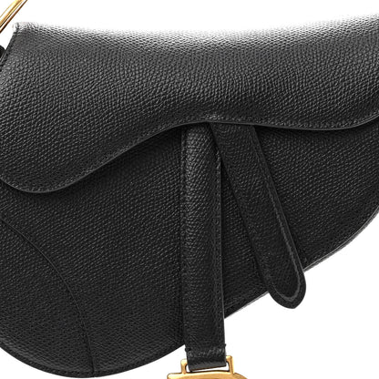 Christian Dior Grained Calfskin Mini Saddle Bag Black 8 of 10