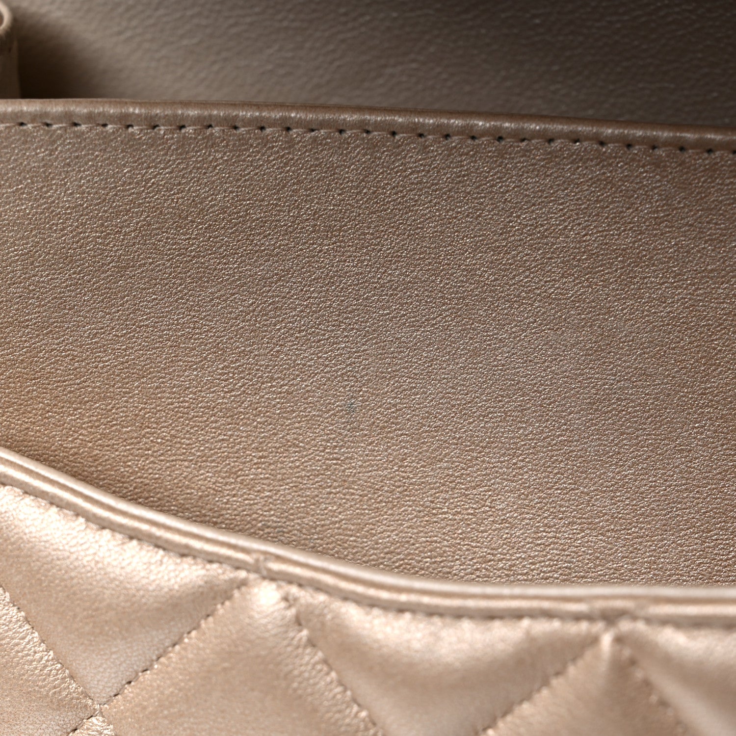 Chanel Metallic Lambskin Quilted Jumbo Double Flap Pale Gold 11 of 14