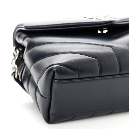 Saint Laurent Calfskin Y Quilted Monogram Toy Loulou Crossbody Bag Medium Blue 10 of 11