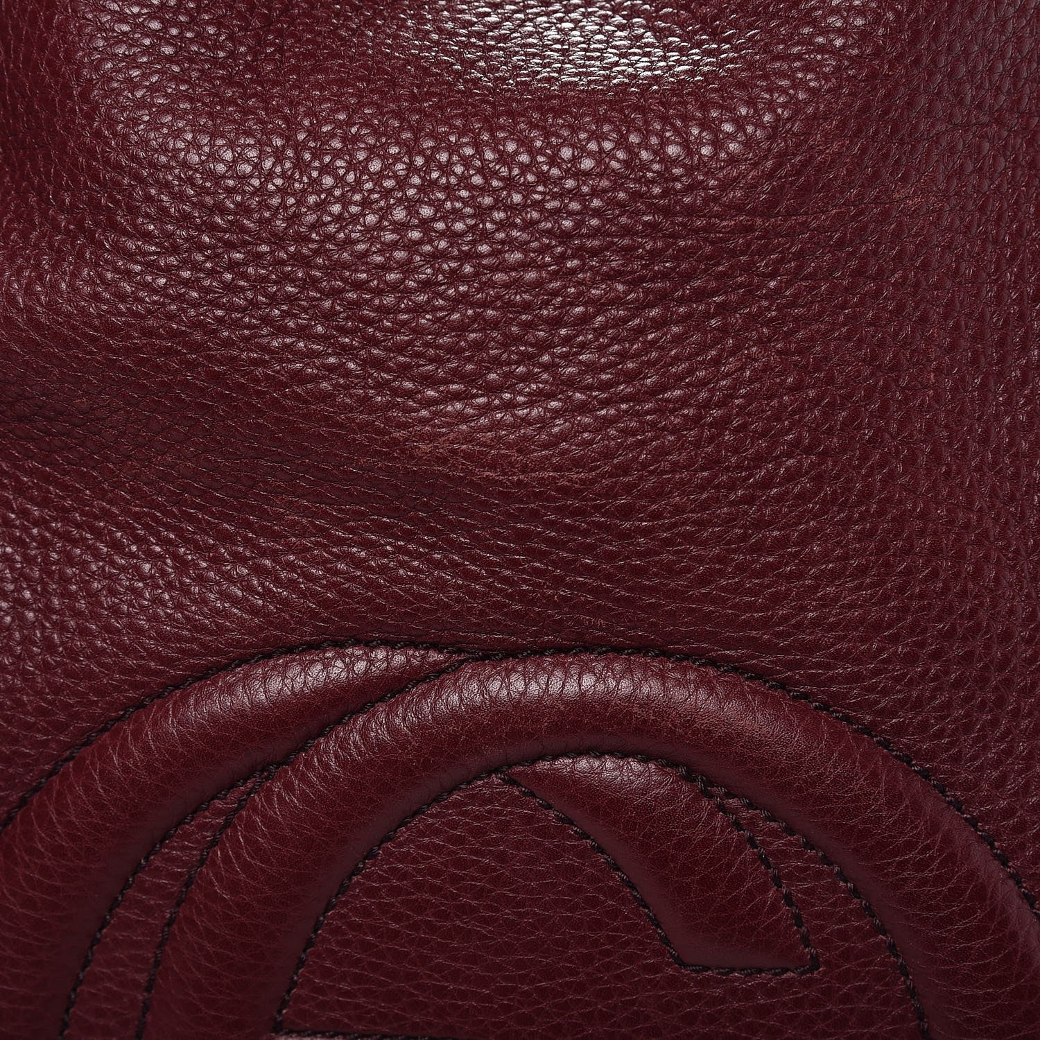 Gucci Pebbled Calfskin Large Soho Shoulder Bag Bordeaux 14 of 15