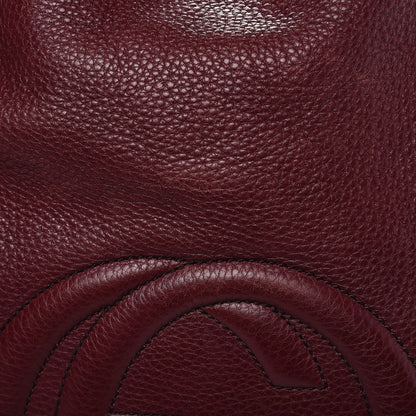 Gucci Pebbled Calfskin Large Soho Shoulder Bag Bordeaux 14 of 15