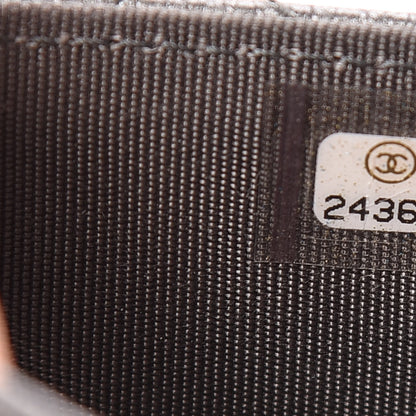 Chanel Metallic Calfskin Quilted Reissue Card Holder Wallet Grey 8 of 8