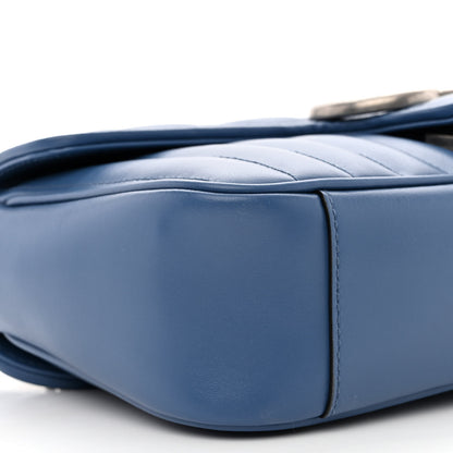 Gucci Calfskin Matelasse Aria Small GG Marmont Shoulder Bag Clear Blue 9 of 10