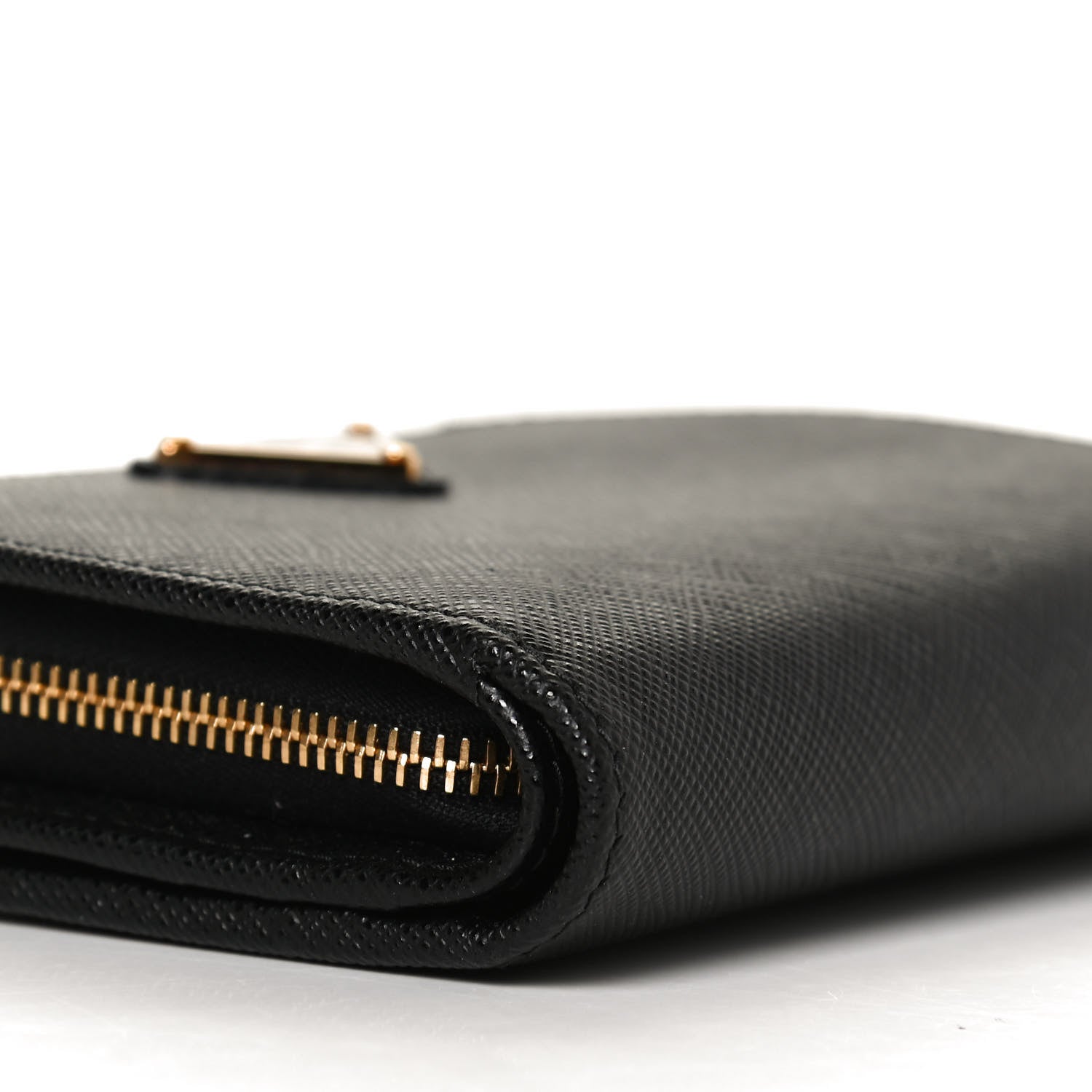 Prada Saffiano Metal Compact Wallet Black 8 of 10