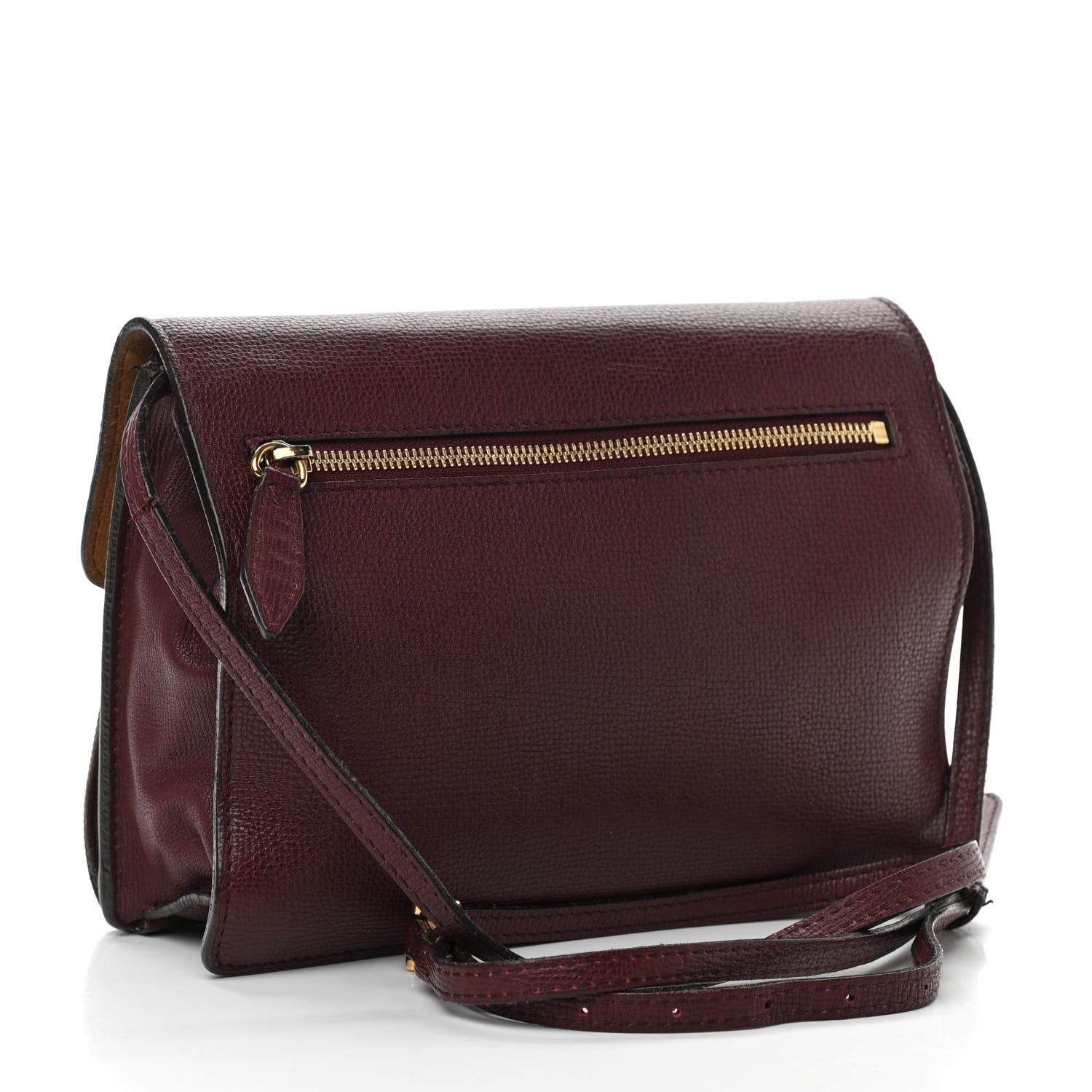 Burberry Derby Calfskin House Check Small Macken Crossbody Bag Mahogany Red 3 of 16